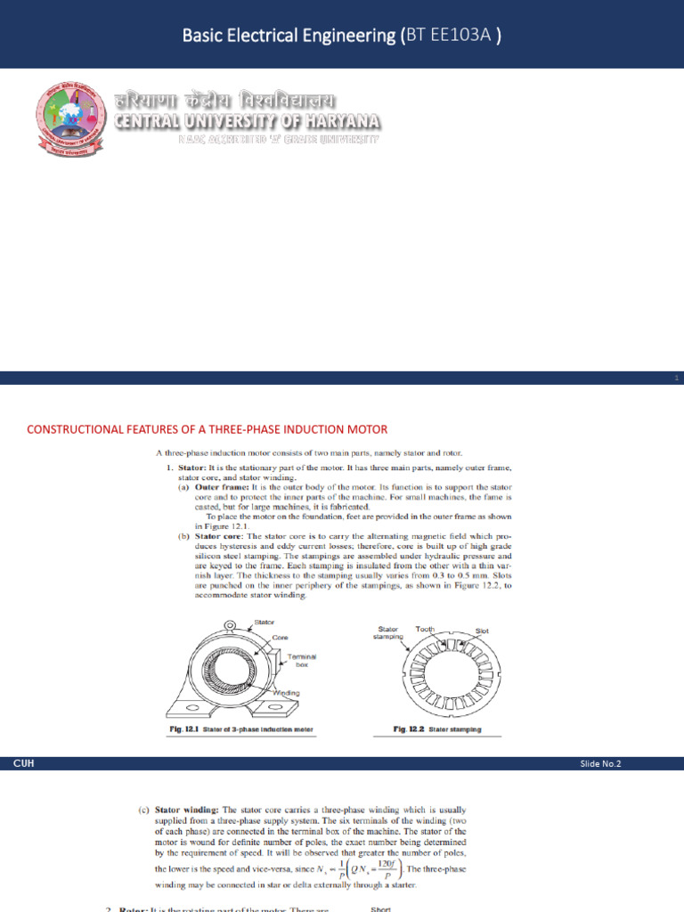Three-Phase Induction Motor Overview | PDF | Electric Motor ...