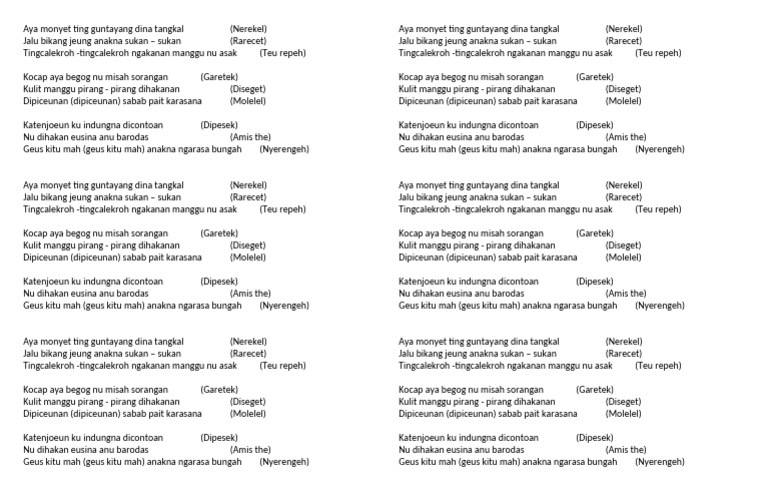 Teks Pupuh Balakbak | PDF
