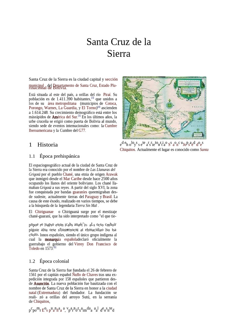 Historia y cultura de Santa Cruz | PDF | Bolivia