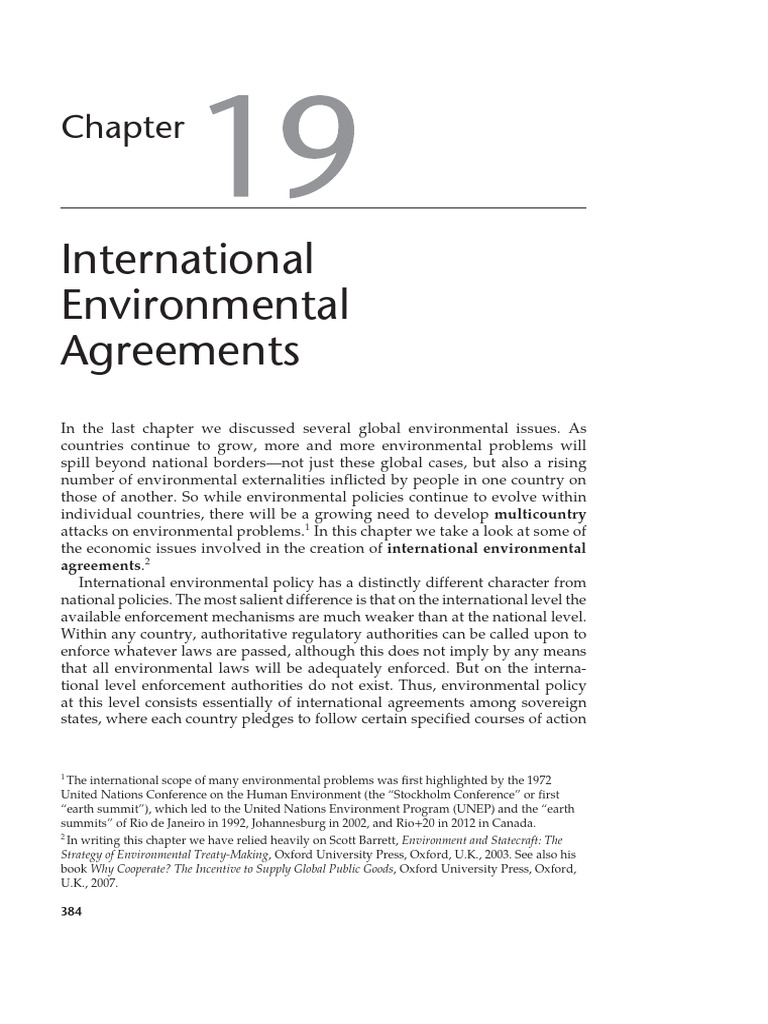 International Environmental Agreements Overview | PDF ...