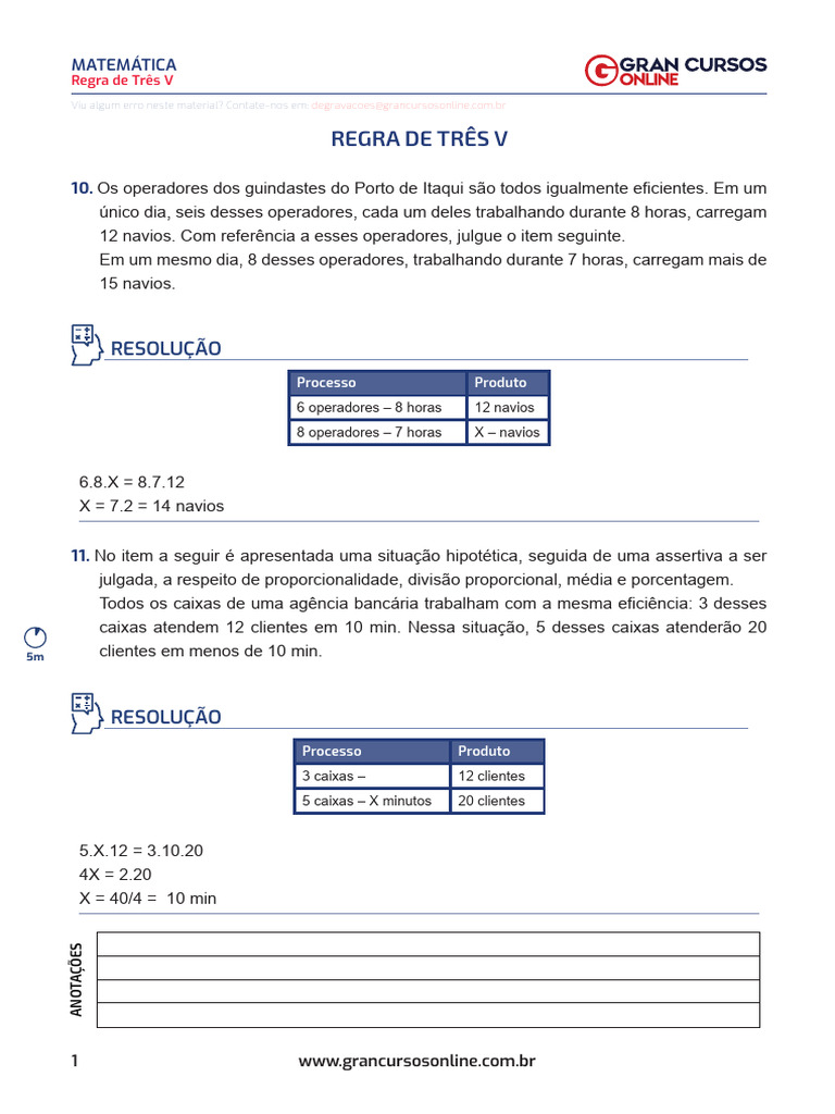 Aula 11-Regra de Três V | PDF