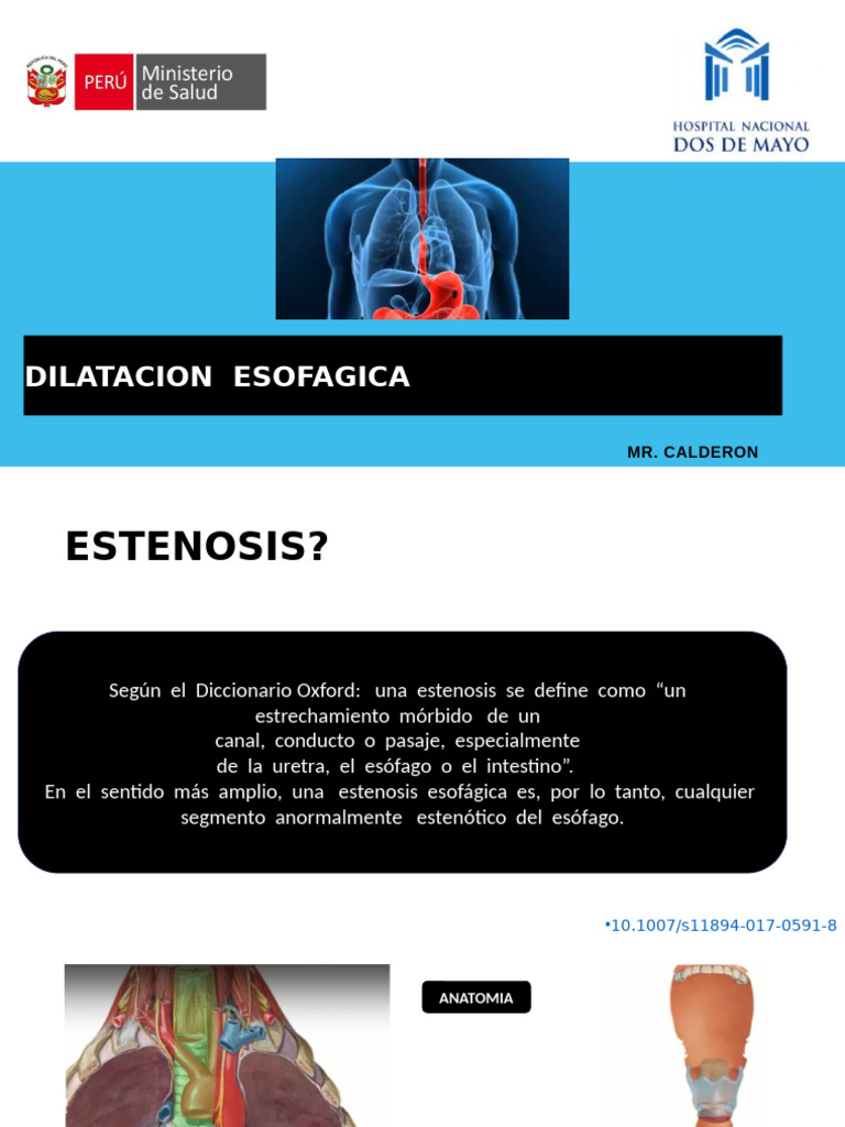 ESTENOSIS ESOFAGICA | PDF | Gastroenterología | Especialidades Medicas