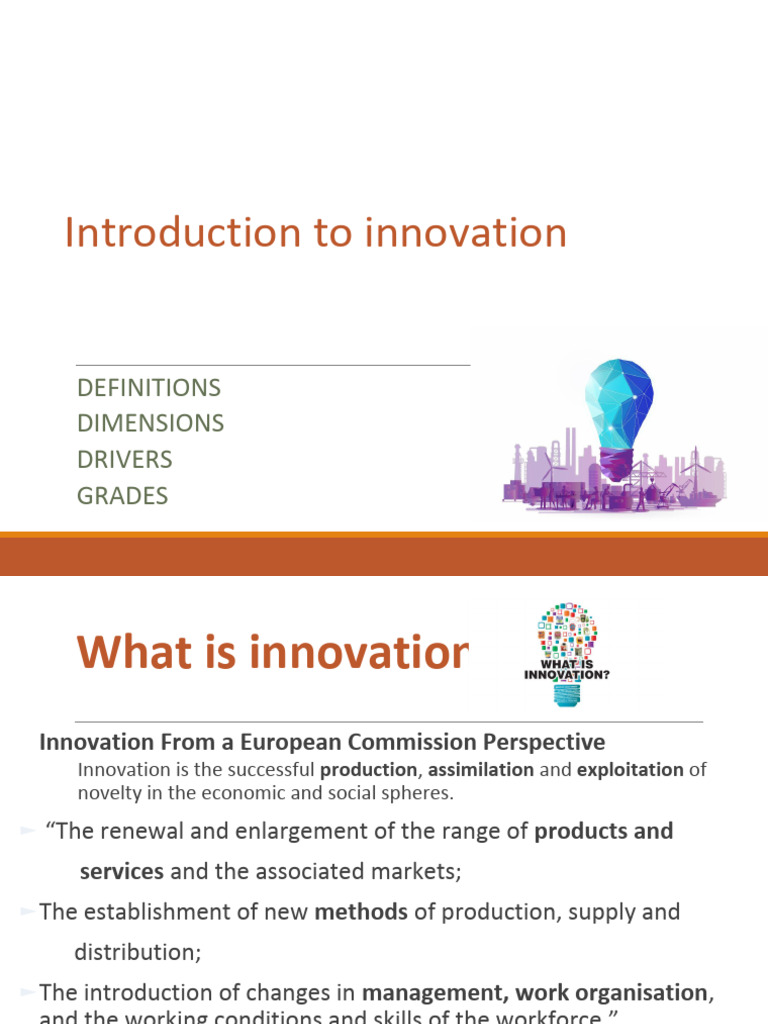 Week 2 Intro To Innovation | PDF | Innovation | Entrepreneurship
