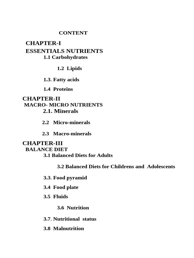 Nutritional Essentials and Balanced Diet | PDF | Carbohydrates | Fat