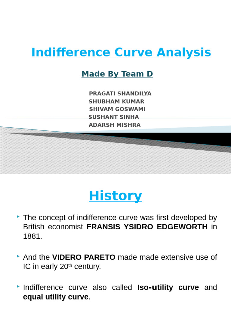 Indifference Curve Analysis Overview | PDF | Utility | Consumers
