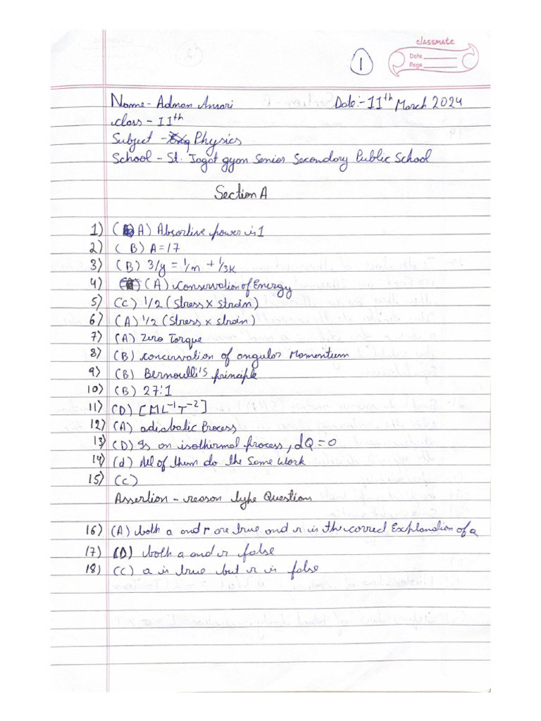 Adnan Ansari Class 11 Phy | PDF