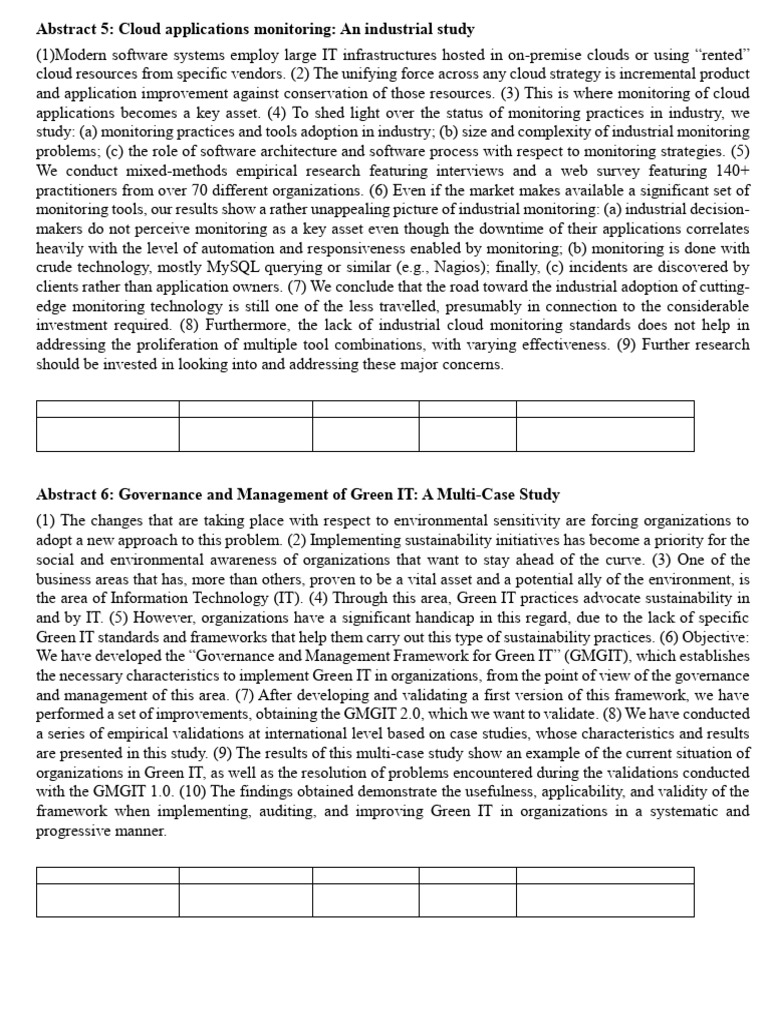 IT Abstract 5-10 Key | PDF | Software Development | Software Framework