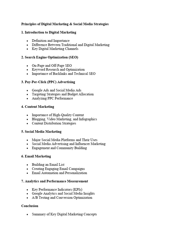 Digital Marketing Principles Overview | PDF