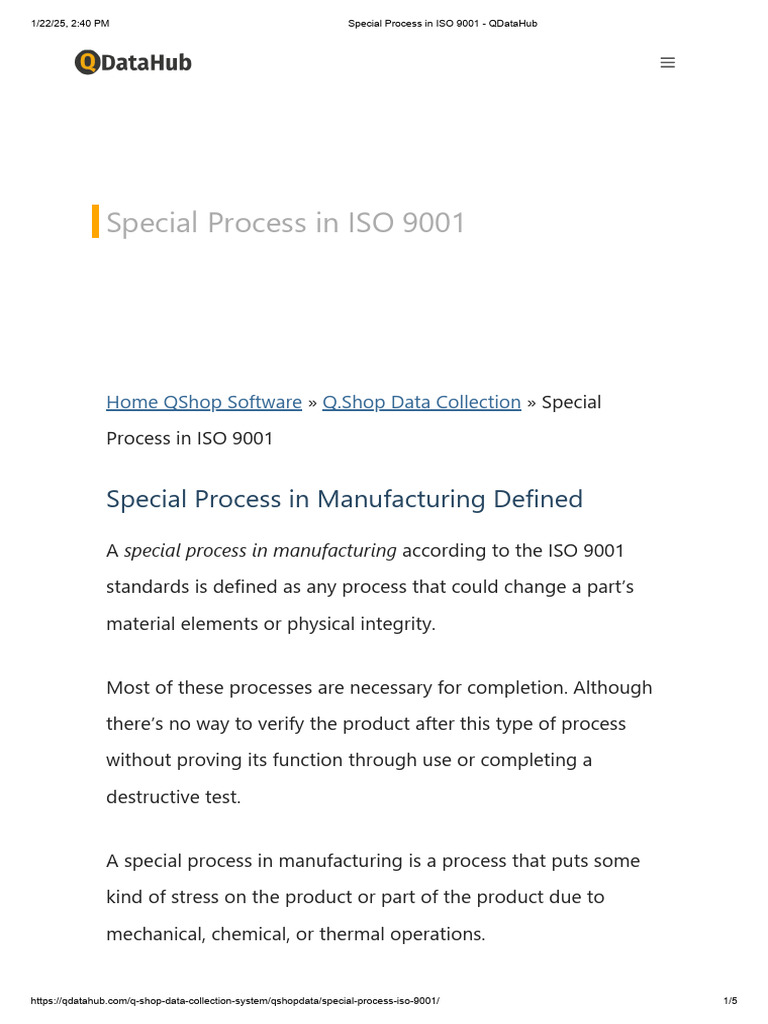 Special Processes in Manufacturing Explained | PDF