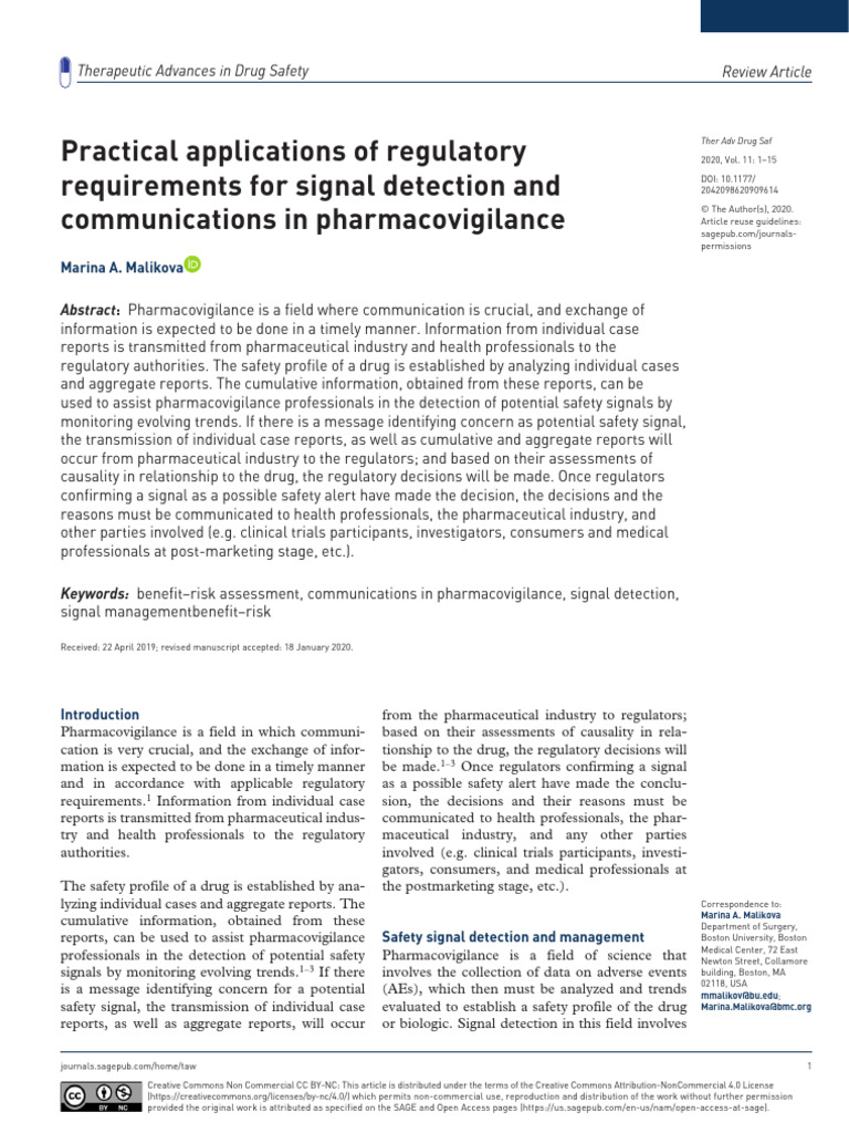 Practical Applications of Regulations in PV - Signal Detection | PDF ...