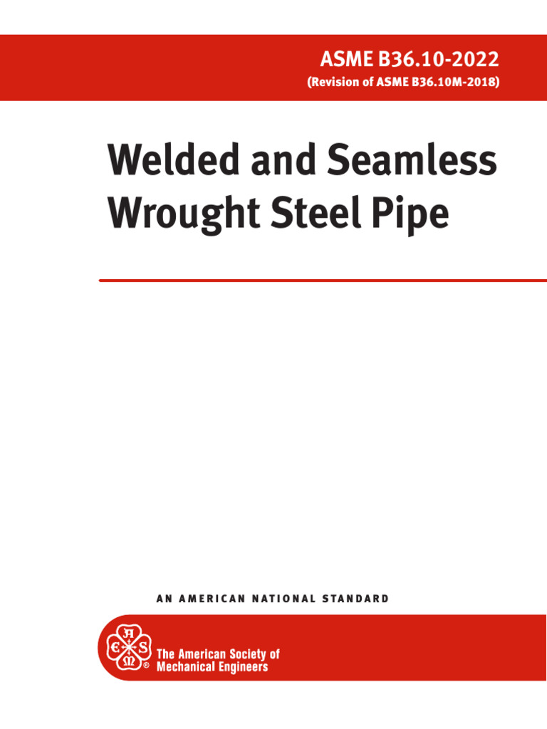 Asme B36.10-2022 | PDF | Pipe (Fluid Conveyance) | Mechanical Engineering