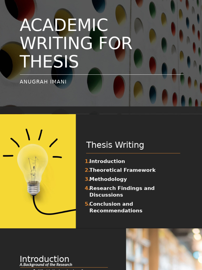 Academic Writing For Thesis | PDF