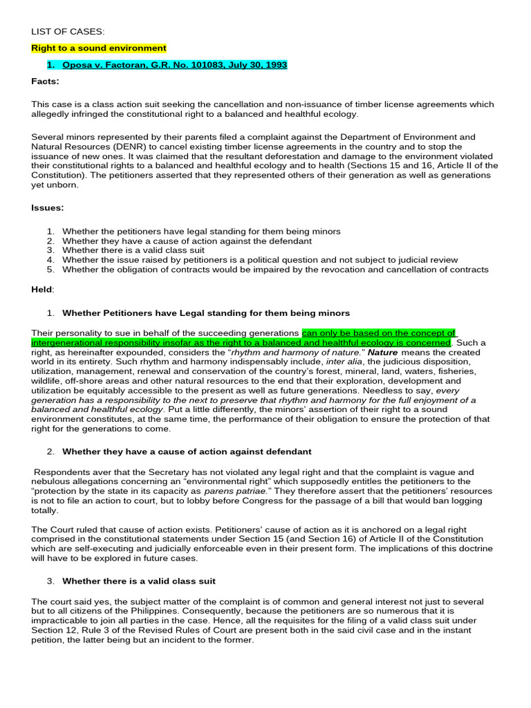 NATRES-CLEAN WATER ACT (1) | PDF | Mandamus | Environmental Impact ...