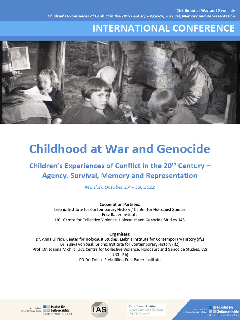 Programme Childhood at War and Genocide | PDF | The Holocaust