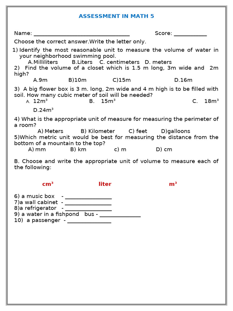 Assessment2 in Math 5-Q4 | PDF
