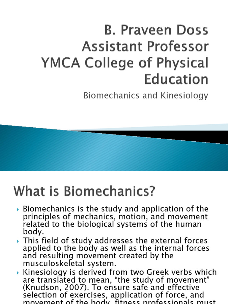 Understanding Biomechanics and Kinesiology | PDF | Anatomical Terms Of ...