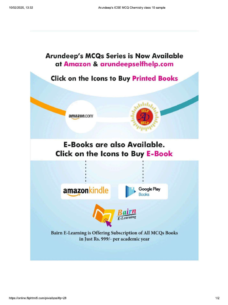 Chemisrty Class 10 Pdf