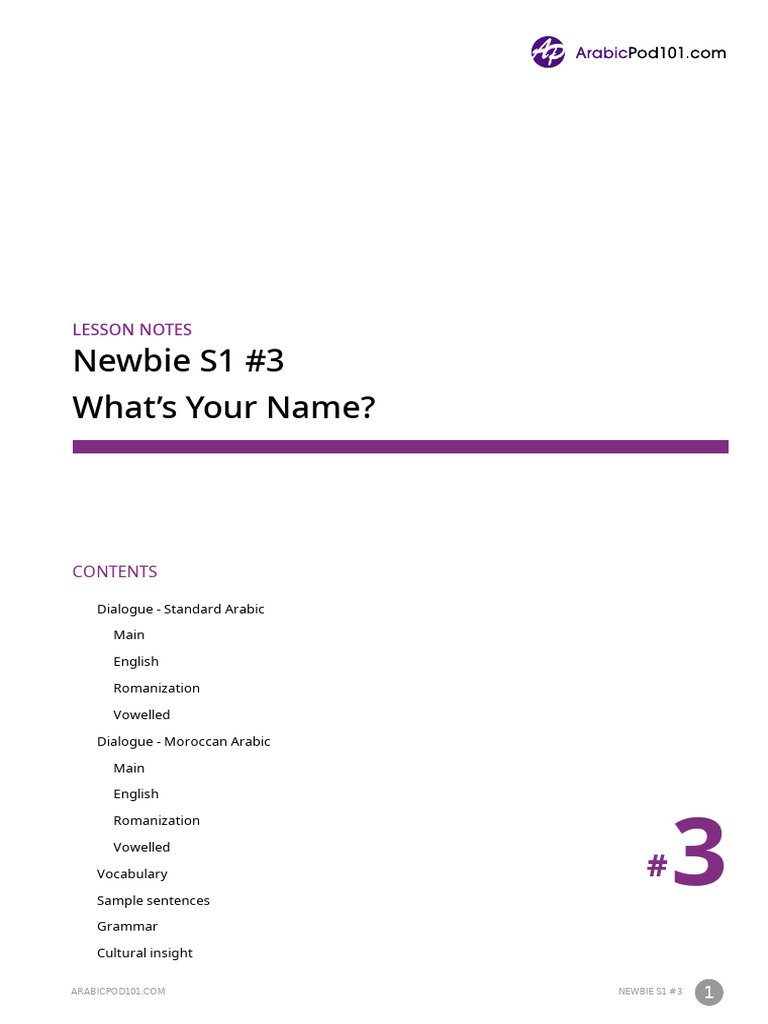 NB S1L3 Lesson Notes Apod101 | PDF | Grammatical Gender | Linguistics