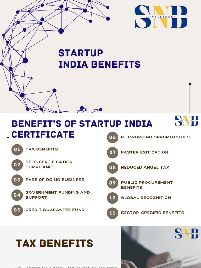 Startup India Benefits | PDF | Startup Company | Small Business ...