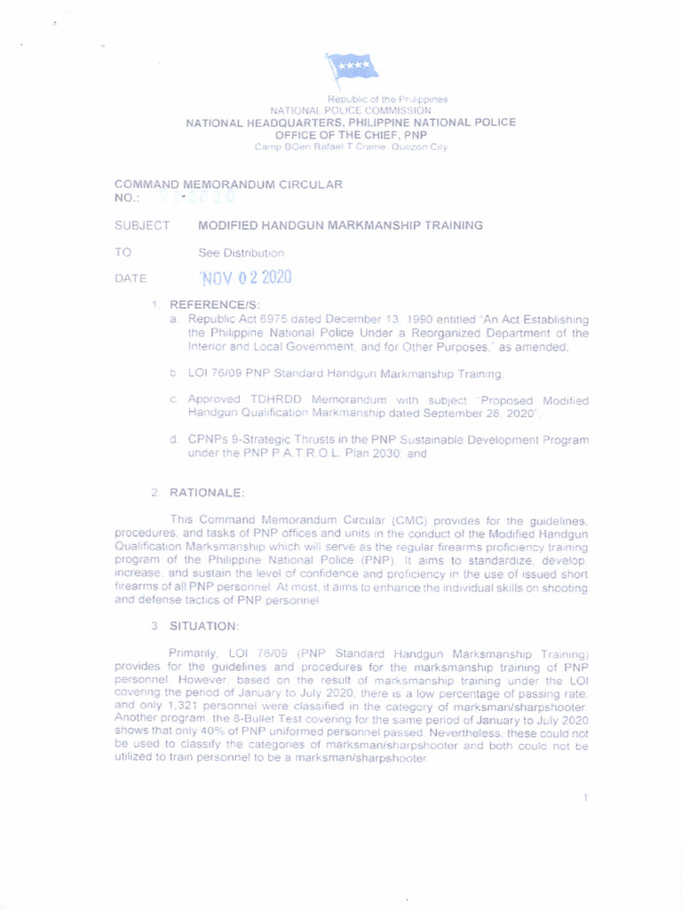 CMC Modified Handgun Markmanship Training | PDF