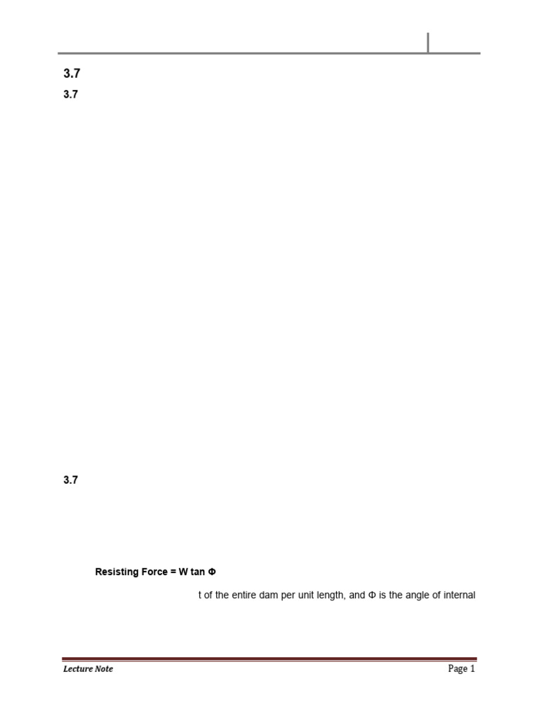 Earth Dam Stability Analysis Techniques | PDF | Soil Mechanics | Dam