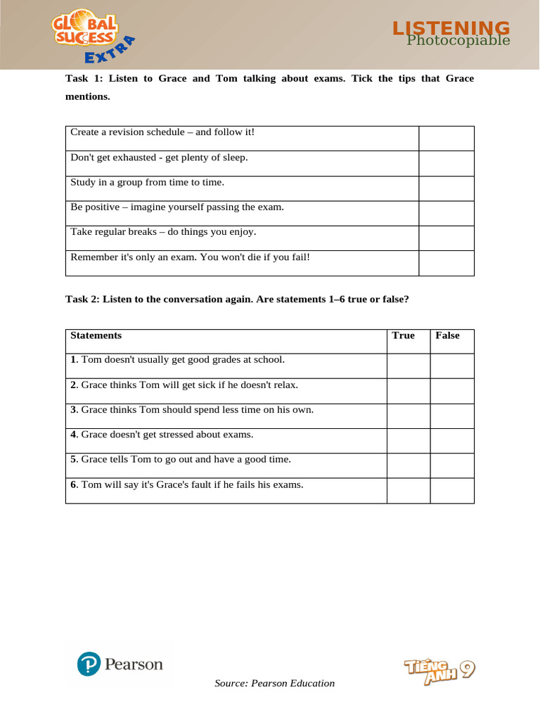 GS9 Unit 3 Extra - Listening HHHH | PDF