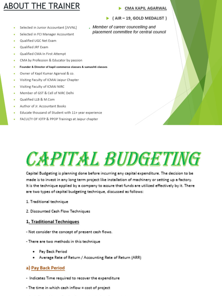 Capital Budgeting PDF | PDF | Net Present Value | Internal Rate Of Return