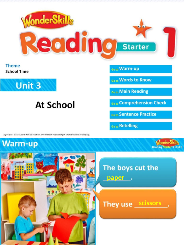 Starter 1 Unit 3 at School | PDF