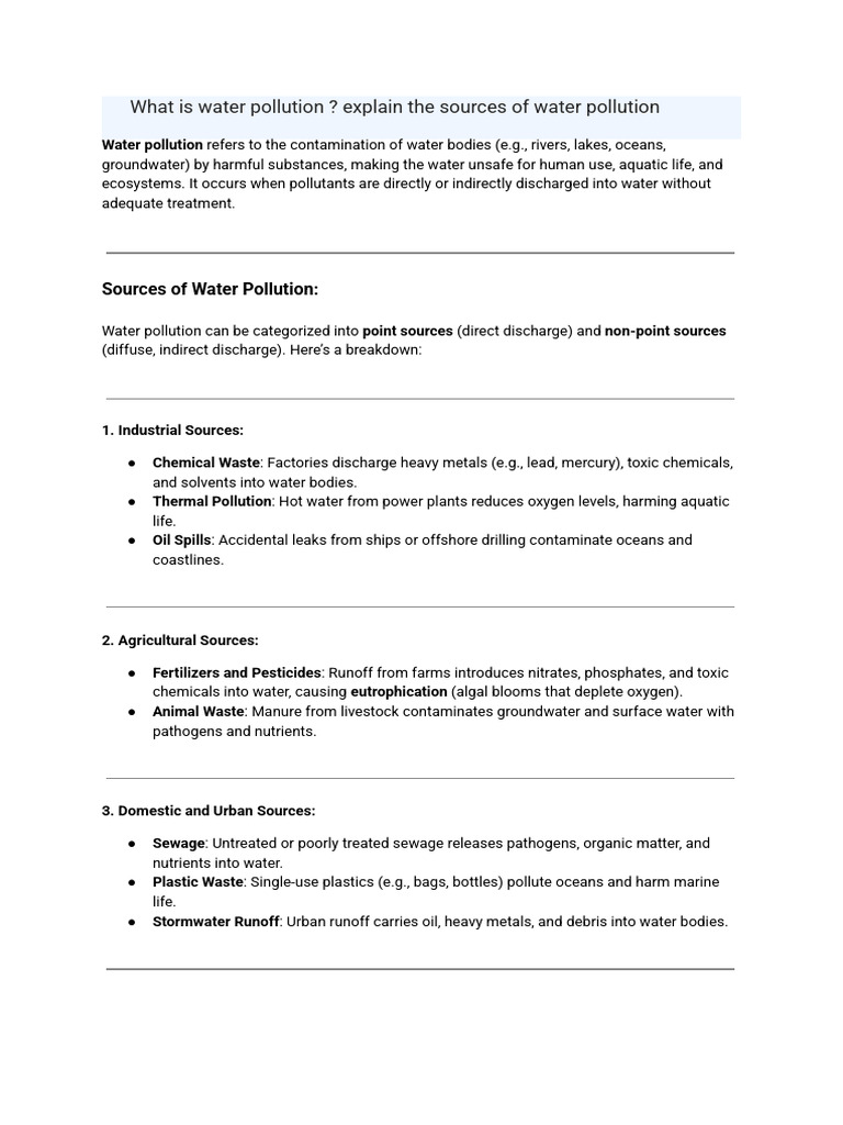 What Is Water Pollution | PDF | Water Pollution | Water Purification
