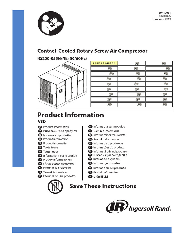 Contact-Cooled Rotary Screw Compressor Guide | PDF | Power Supply