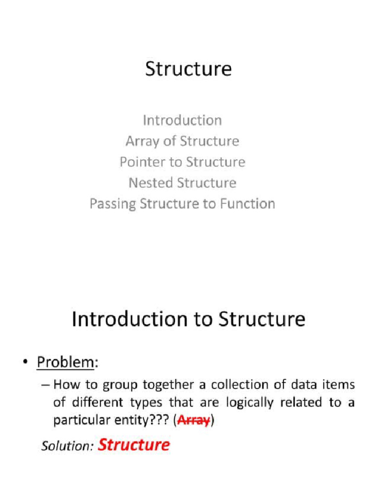 Nested Structures and Pointers in C | PDF