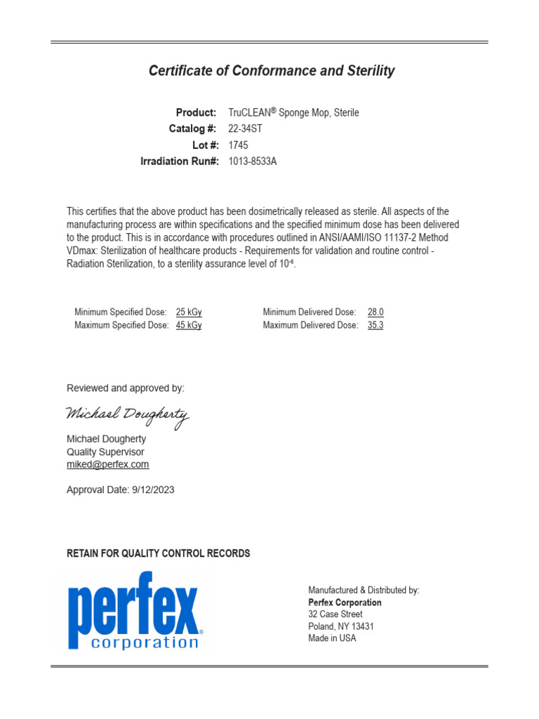 Coc Perfex - 22 34ST Ir8533a | PDF