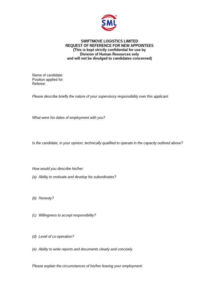 Reference check form pdf