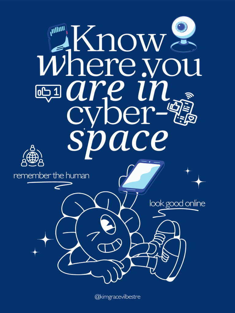 Blue and White Retro Illustrative Typography Slogan Poster - 20250123 ...