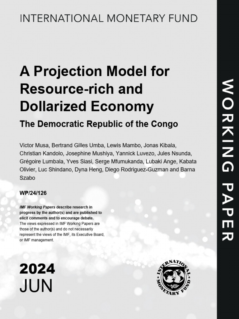 DRC Economic Projection Model | PDF | Monetary Policy | Fiscal Policy