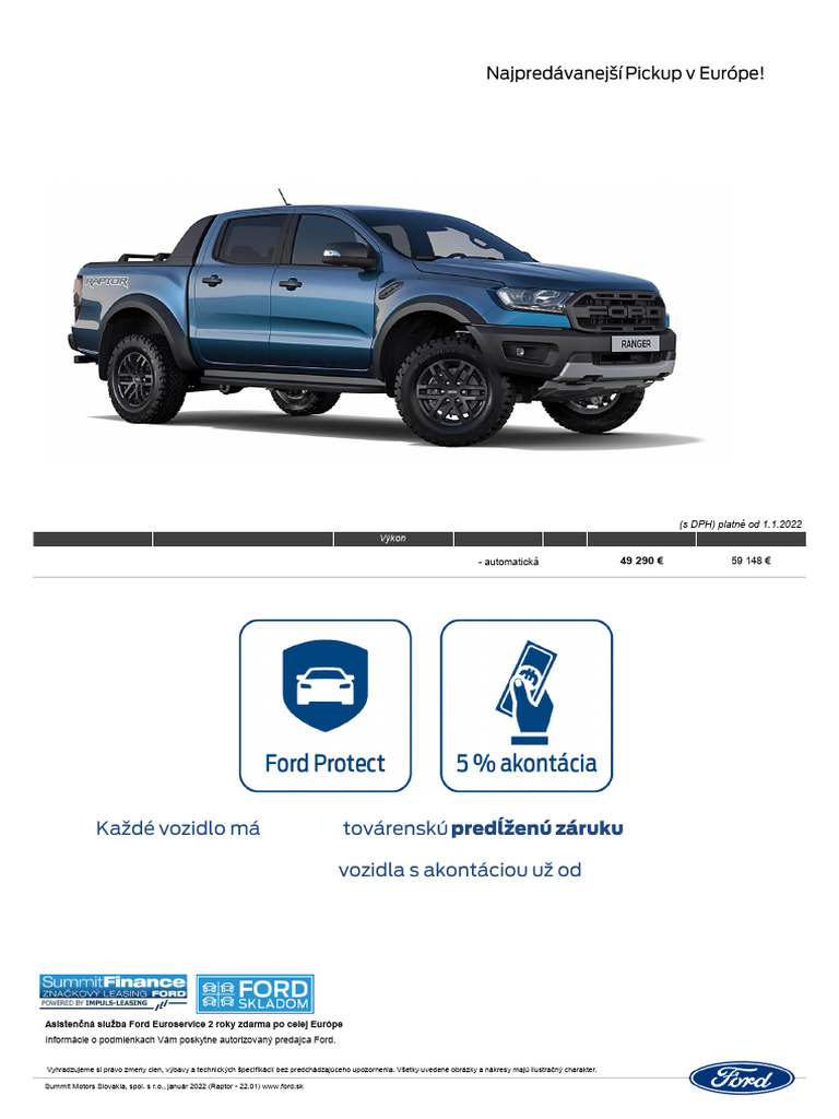 Ranger Raptor 22-01 STD | PDF
