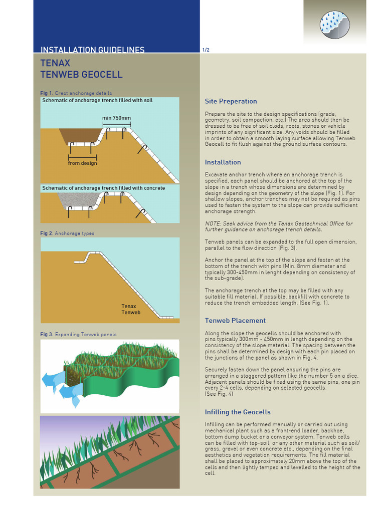 Tenweb Geocell Installation Guide | PDF | Concrete