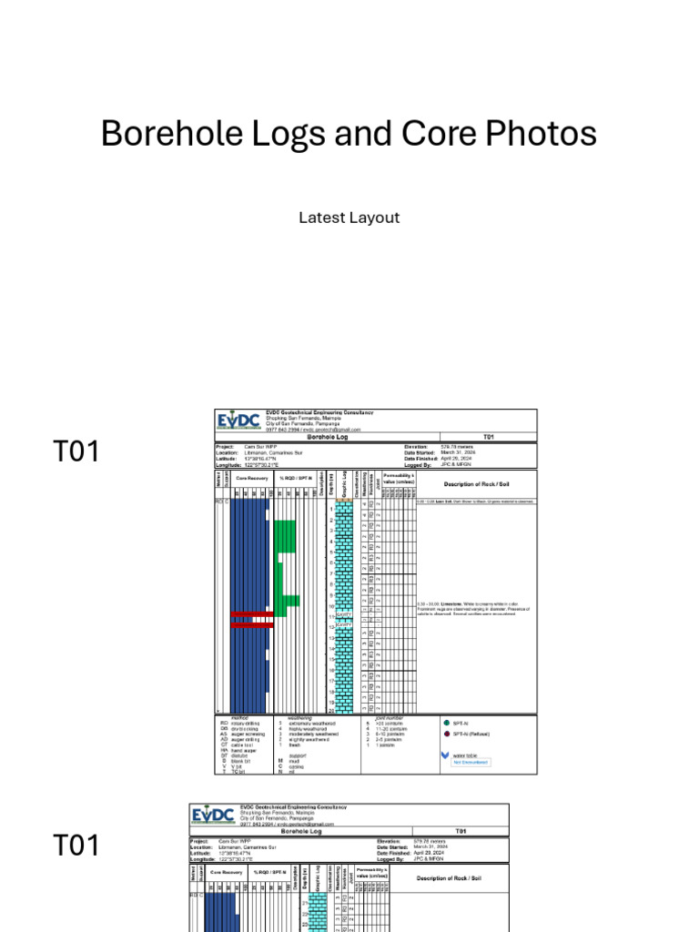 Borehole Logs and Core Sample Analysis | PDF | Sand | Limestone