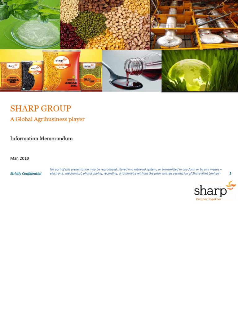 Sharp Mint Limited: Agribusiness Overview | PDF | Mentha