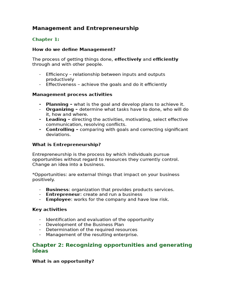 Management and Enterpreunship | PDF | Recruitment | Entrepreneurship