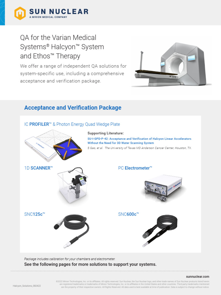 Halcyon Solutions 082422 | PDF | Dosimetry | Radiation Therapy