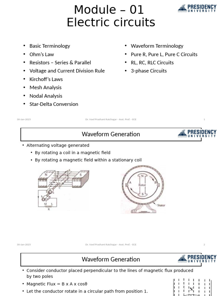 Electric Circuits and Waveform Analysis | PDF | Electrical Impedance ...