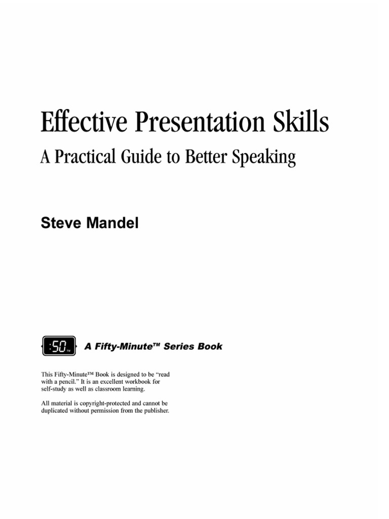 Effective Presentation Skills Book | PDF