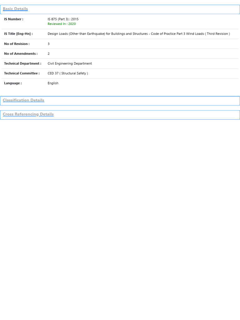IS 875 part 3 | PDF