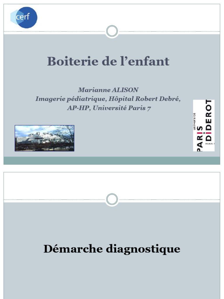 Diagnostic de la boiterie chez l'enfant | PDF | Maladies et troubles ...