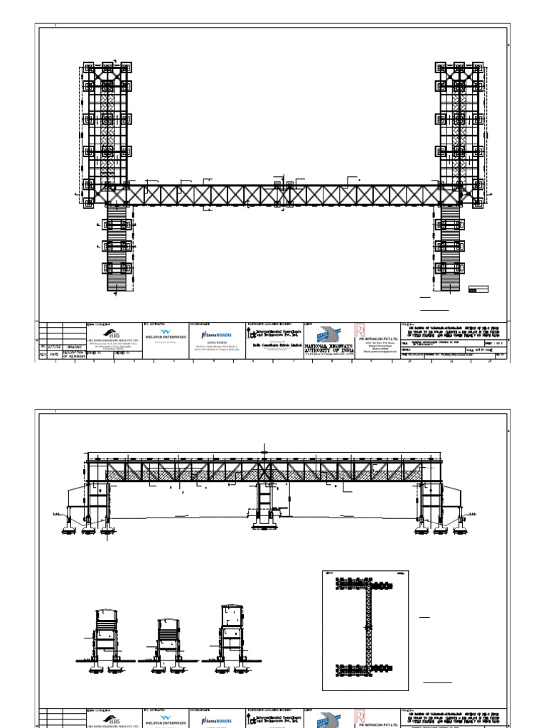 Foot Over Bridge Engineering Details | PDF | Industrial Processes ...