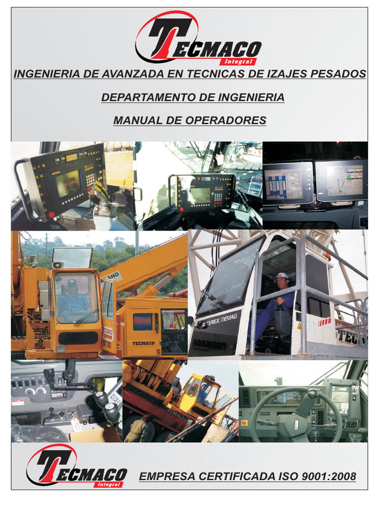 Manual de Operadores para Izajes Pesados | PDF | Camión | Grúa (máquina)