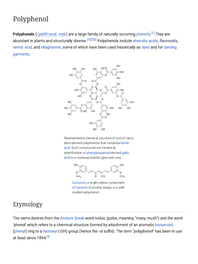 Polyphenol - Wikipedia | PDF | Polyphenol
