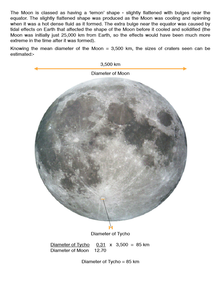 2.1 + 2.2 Shape and Mean Diameter of The Moon | PDF