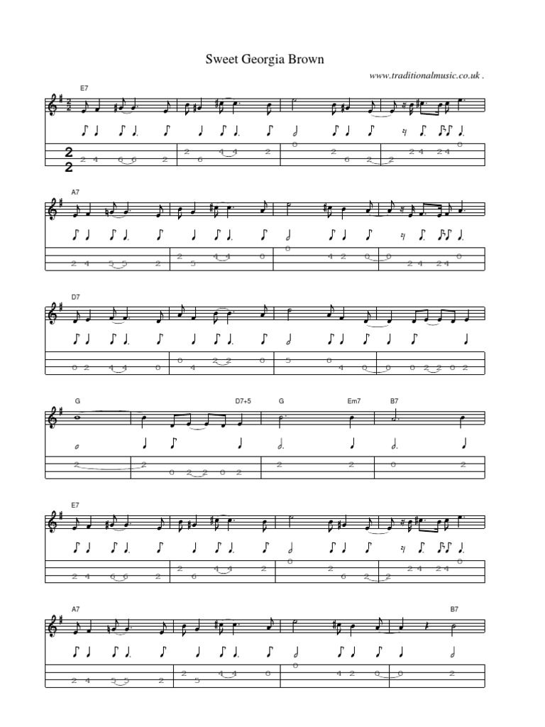 Sweet Brown Mandolin Tab